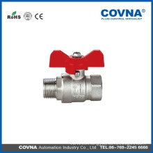 Butterfly handle nipper manual ball valve